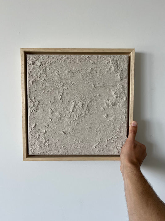 Jeronimo Artwork in Stone Beige 30x30 cm